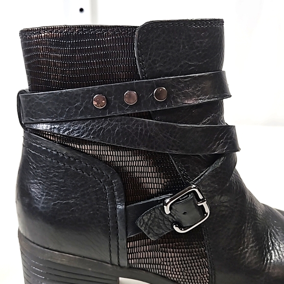 Naturalizer Black Leather Upper Ankle Boots Size 9 - Picture 5 of 8